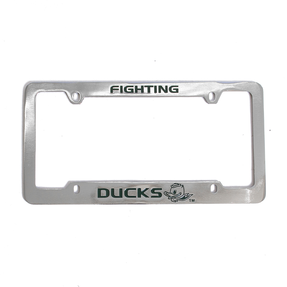 Fighting Duck, Grey, Plate Frame, Metal, Home & Auto, Deluxe, Sold Individually, 158257